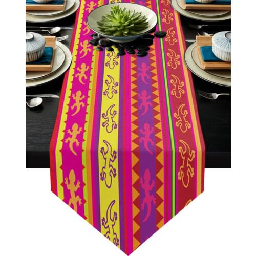 Mexican Lizard Fabric Table Runners Modern Home Kitchen Dining Tablecloths Wedding Party Table Decoration Table Runner