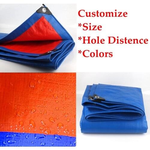 Thickness 0.32mm Blue And Orange PE Tarpaulin Rainproof Cloth Garden Courtyard Succulent Car Canvas Balcony Succulent Cover