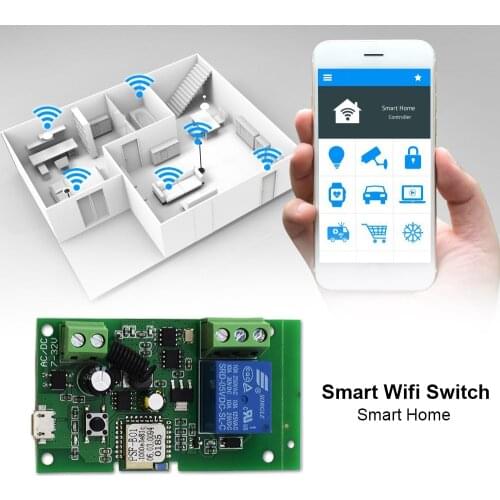 EWeLink Wifi Smart Switch USB 5V AC/DC 7-32V 12V 24V Safe Voltage WiFi Wireless Switch Smart Home Module Works Alexa