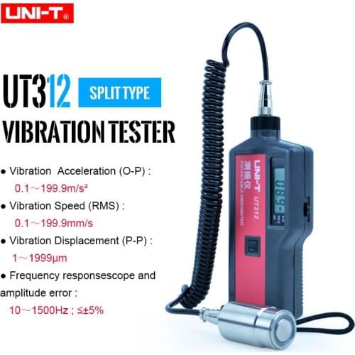 UNI-T UT312 Split vibrometer Vibration Tester Acceleration/Velocity/Displacement Measurement Data Hold Auto Shutdown