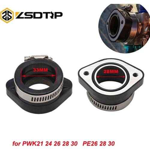 ZSDTRP Motorcycle Rubber Adapter Inlet Intake Pipe For PE PWK 21 24 26 28 30 VM24 TM28 Dirt Bike Motocross Modified Carburetor