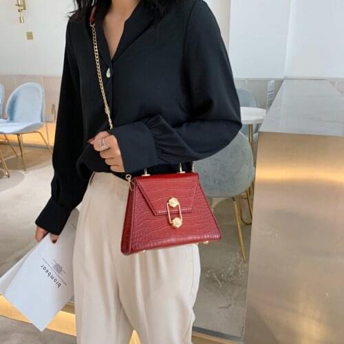 Lady crocodile pattern shoulderbag women chain crossbody bag woman handbag popular hot messenger elegant designer bag LongLight