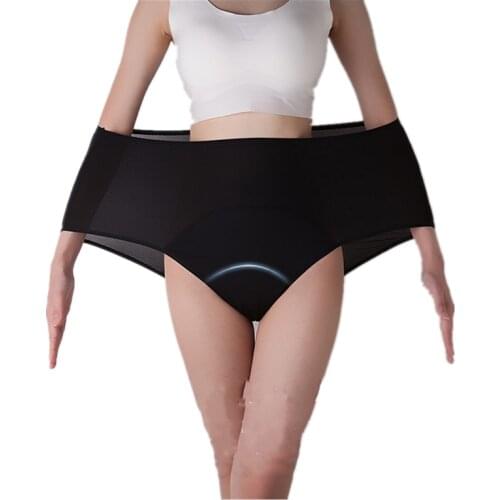 M-8XL Large Size Womens Period Panties Net Hole Breathable The Leak-proof Briefs Physiological Pants In Underwear