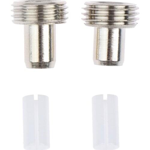 2set Fiber Optic Metal Fitting Connectors Ceramic Tube Sleeves Replacement Parts