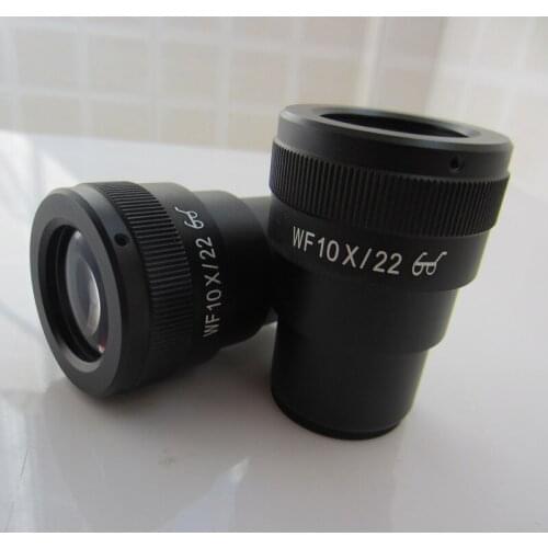 2pcs WF10X/22mm Adjustable Stereo Microscope High Eyepoint Eyepiece Optical Lens with Mounting Size 30mm