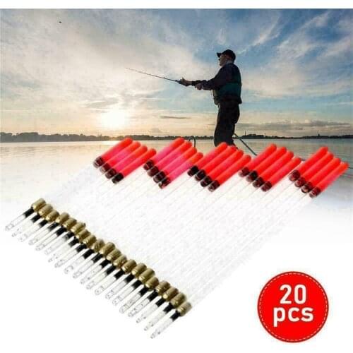 20pcs mixed transparent plastic float float plastic fishing float float fish float plastic pearl tube hollow straight float floa