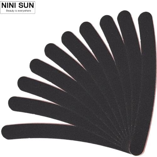 4pcs Black Double Sided Glass Nail File Sanding File Buffer Nail Art Manicure Grits limas para manicura Nail Tools Nail Polish