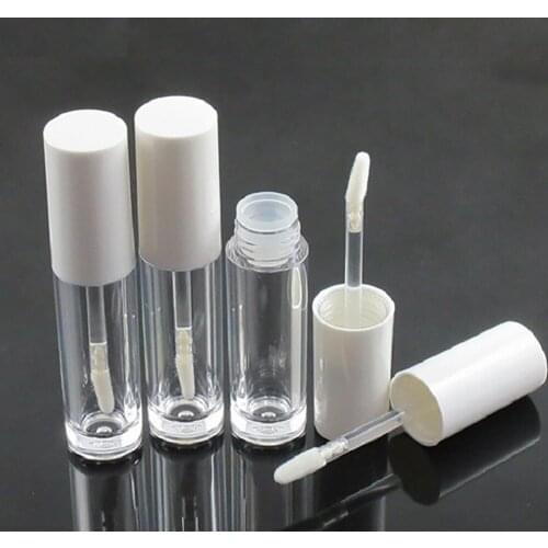 5/10PCS 5ml ABS Lip Gloss Tube Empty Plastic Lip Balm Tubes With White Cap Cylinder Small Lip Stick Samples