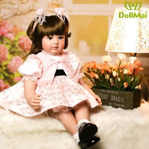 60cm Silicone Reborn Baby Doll Toys 24inch Princess Toddler bebe bebe toddler collectible doll Brinquedos play house toys lol
