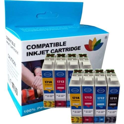 8x T1711-T1714 Compatible ink cartridge For Epson Expression Home XP-103 XP-203 XP-207 XP-306 Printers