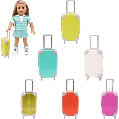 Doll Accessories Dollhouse Furniture Box Doll Toys Trunk Transparent And Opaque For 18 Inch Dolls Girls Birthday Gift