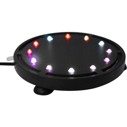 Aquarium Bubble Light Aquarium Air Stone LED Light Air Pump Bubble Stone Lamp(US Plug)