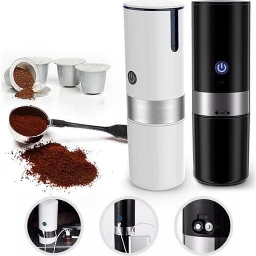 Automatic Mini Car Use Drip Coffee maker Machine Make Coffee Tea Use K Capsule DIY Ground Coffee Can Heat Water Drive Mode
