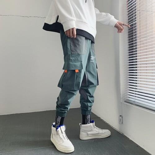 Casual Fashion Trousers Hip Hop Joggers Pants Men 2021 Mens Japanese Streetwear Harem Pants Male Black