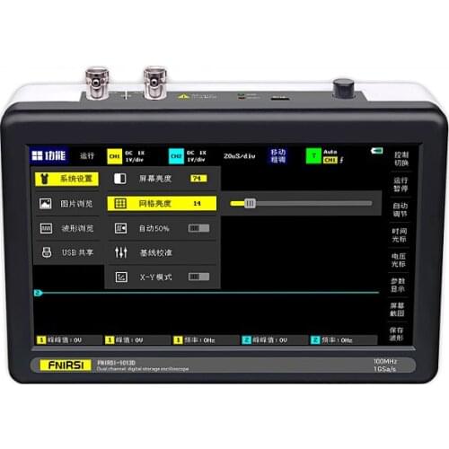 FNIRSI-1013D Digital tablet oscilloscope dual channel 100M bandwidth 1GS sampling rate tablet digital oscilloscope osciloscopio