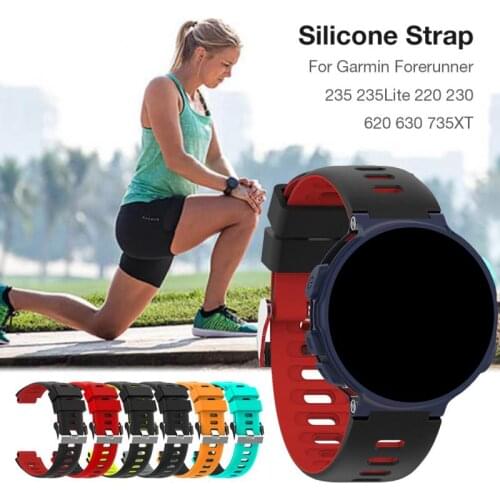 Coloful Wristband For Garmin Forerunner 735XT 735/220/230/235/620/630 S20 Smart Watch Soft Silicone Strap Replacement Watch Band