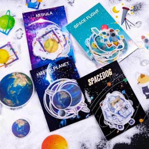 Space Culture Space Dog series Journal Decorative Stickers Scrapbooking Stick Label Diary Stationery Album Cute universe sticker