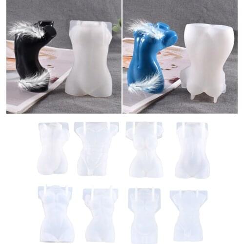 Candle Moulds Resin Casting Home Body Torso Soap Mould Crafting Clear Molds