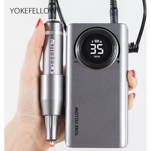 Nail Drill Machine for Manicure 35000RPM Electric Nail Gel Polisher Nail File 36W Rechargeable Manicure Drill Machine for Salon