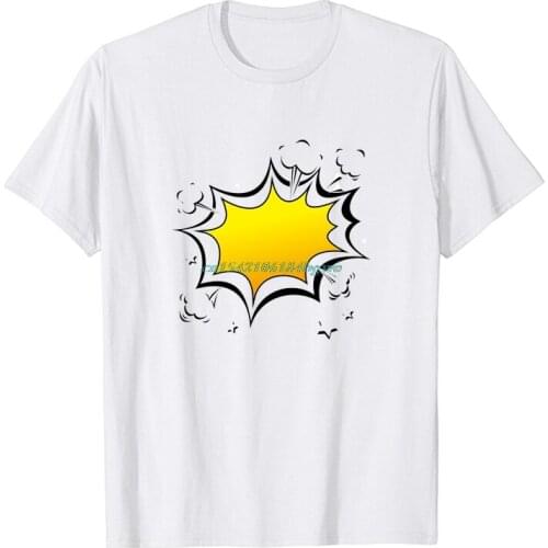 New style mens fun top short sleeve T-shirt Speech balloon Comics Unisex T Shirt Cotton O neck Tees Harajuku t shirts