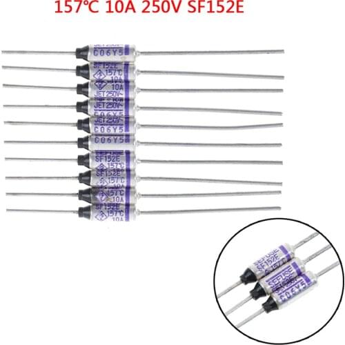 Hot Sale 10A 250V SF152E SEFUSE Cutoffs Thermal Fuse 157 Degree 10Pcs/lot