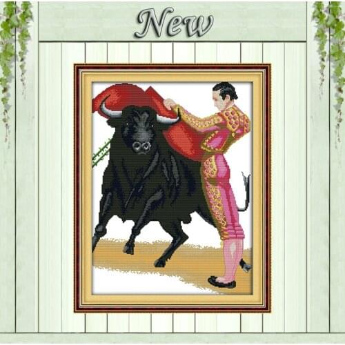 Spanish bullfighter diy home decor painting 11CT counted printed on the canvas DMC chinese Cross Stitch kits 14CT needlework Set