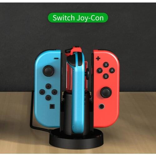 4 in 1 Switch Joy Con Controller Charger Dock Stand Station Holder for Nintendo Switch NS Joy-Con Game Support Dock for Charging