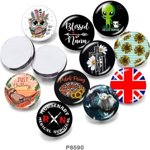 Pattern 12mm/18mm/20mm/25mm/30mm Round Glass Cabochon Flat Back Making Findings P8590