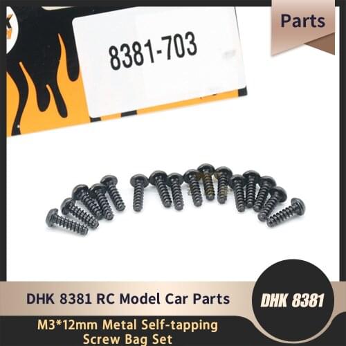 RC Car DHK Hobby 8381-703 M3*12mm Metal Self-tapping Screw Bag Set 8384 8382 8135 Truck Model Cars 1:8 Genuine Parts Accessories