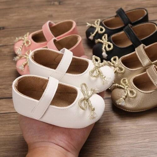 Cute Toddler Girls Boys First Walkers Shoes Princess Shoes Solid Flats Baby Bow-knot Casual Spring Summer shoes0-18M