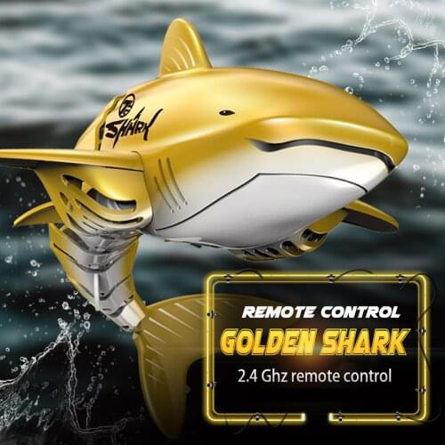 Mini RC Shark Remote Control Toy Swim Toy Underwater RC Boat Electric Waterproof Racing Boat Spoof Toy Pool