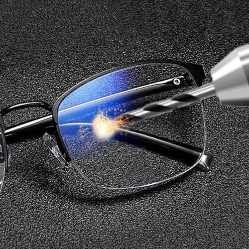 Unbreakable Progressive Multifocal Reading Glasses Men Women Presbyopia Anti Blue Ray TR90 Metal Frame Extra Hardening Lens