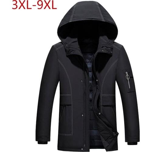 Fashion Winter Jackets Men Brand Plus Large Size 9XL Clothing New Parka Men Thick Warm Long Coats Men High Quality Hooded Jacket