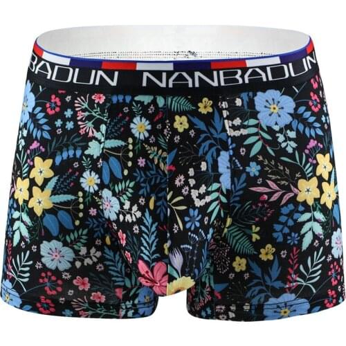 Sexy Men Underwear Boxers Shorts Printed Panties Man Breathable Mid-rise U Convex Pouch Underpants Cueca calzoncillo M-XXL