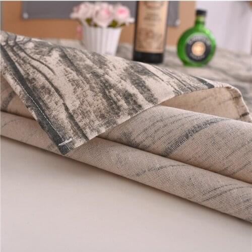 Mylb Vintage European Stlye Popular Table Cloth Linen Rectangular Table Cloth Wooden Grain Dustproof Bar Restaurant fabric