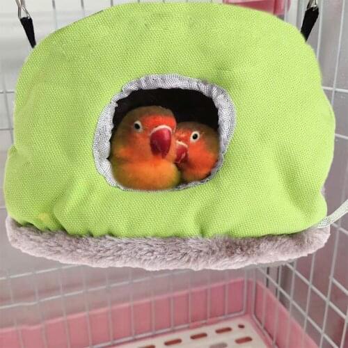 New Warming Bird Bed House Hut Hanging Swing Cage Plush Winter Hamster for Birds Parrots Bed 3 Sizes Bird Accessories