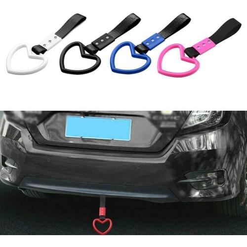 New JDM Racing Handle Black Strap Ring With Strong Nylon Strap For Subway Train Bus Handle Strap Charm Drift Car Universal