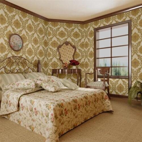 Wellyu Vintage European 3D papel de parede pressure Damascus wallpaper Non-woven bedroom living room dining room wallpaper обои