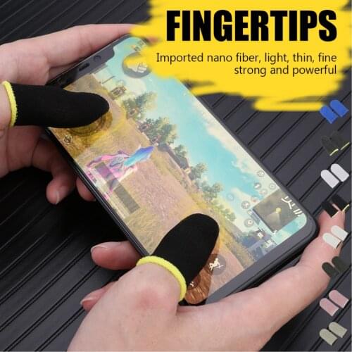 2pcs Finger Cover Game Controller for PUBG Sweat Proof Gaming Finger Gloves Non-Scratch Mobile Touch Screen Finger Thumb Gloves