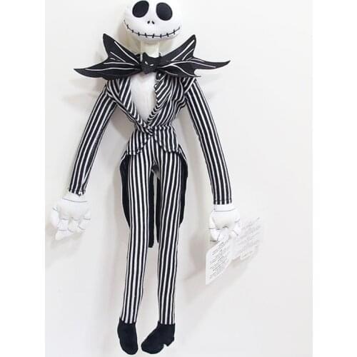 Big Size 50cm Plush Soft Horror Skull Doll Stuffed Halloween Horrible Plushies Skeleton Christmas Gift Kid Toy Birthday Present