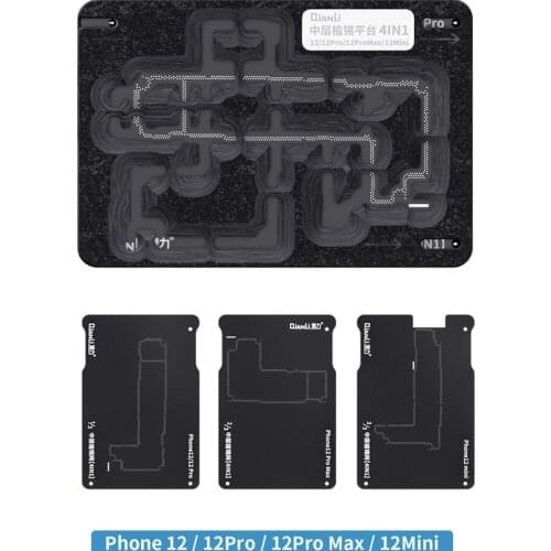 QianLi Middle Frame Reballing Platform Motherboard Fixture BGA Reballing Stencil for iPhone X XS MAX 11 11Pro 12 12Mini Pro Max
