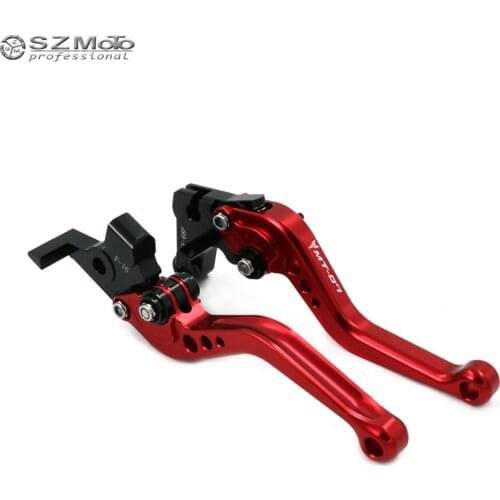 Adjustable Short Long Brake Clutch Levers For YAMAHA MT-07 MT07 MT 07 2014-2018 Motorcycle Accessories Green With Logo