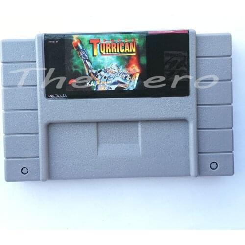 Super Turrican Video Game USA Version for 16 bit Super Game Card Cartridge Card for 46pin NTSC Game Player