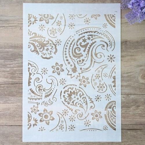 A4 A3 A2 Size DIY Craft Layering Paisley Stencil For Wall Painting Scrapbooking Album Decorative Embossing Paper Card