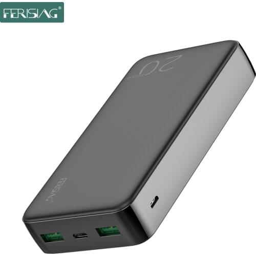 FERISING Power Bank 20000mAh Fast Phone Charger QC 4.0 QC3.0 20000 mah Portable External Battery for iPhone XiaoMi PD Powerbank