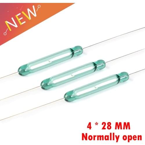 10pcs 4x28MM Reed Switch Sensor Normally Open DIY Magnetic Reed Switchs Electronic NO 4*28mm