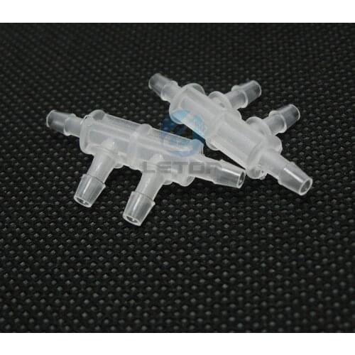 10PCS Inkjet Printer Roland Mimaki Solvent Ink Tube Fittings 4 Ways Ink Tubing Connector Ink Hose Pipe Adapter