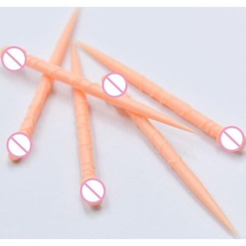 20pcs/set Funny Toothpick Trick Cute Plastic Fruit Bachelorette Party Bar Tableware Forks Dessert Decoration