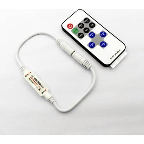 5pcs 12V RF Mini Wireless Controller Switch LED Dimmer with Remote Switch Mini In-line LED Light Controller/Dimmer