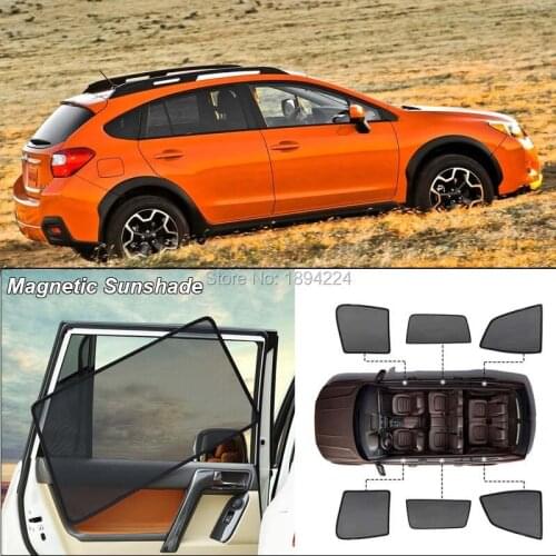 Car Full Side Windows Magnetic Sun Shade UV Protection Ray Blocking Mesh Visor For Subaru XV 2012